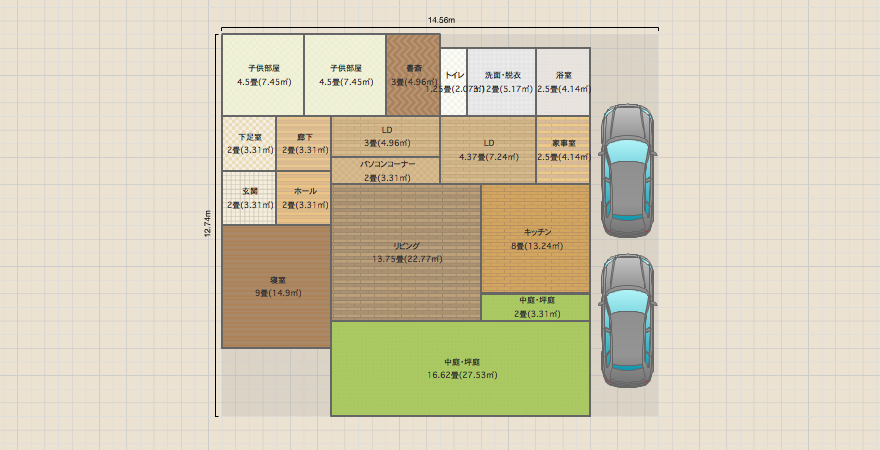 平屋コートハウス