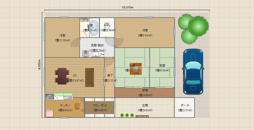 玄関土間と縁側が主役の平屋