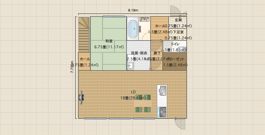 シンプル２階建て