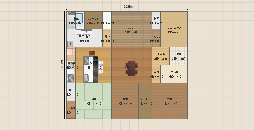 東玄関12.28*10.92