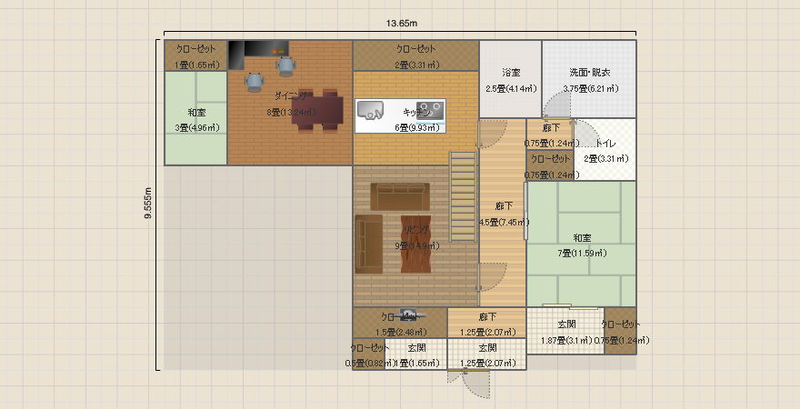 i-smart南玄関〔55.7坪〕吹き抜け＋バルコニー２箇所