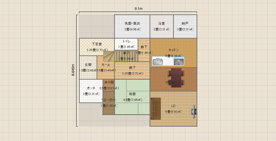 08 階段廊下 吹き抜け