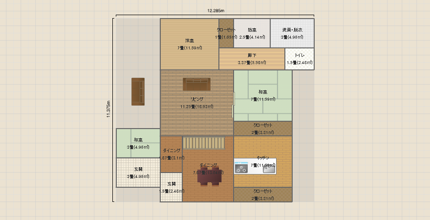 完成☆ｉ－ｓｍａｒｔ施工面積57.3坪、東玄関