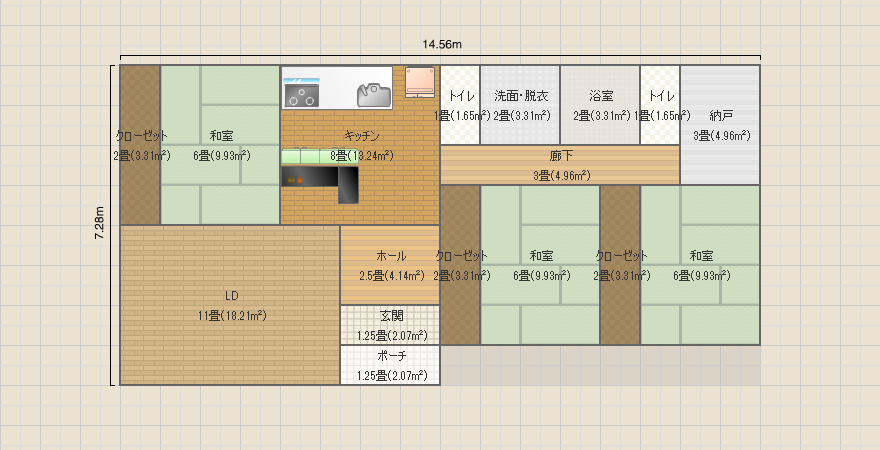 平屋3LDK いいね!