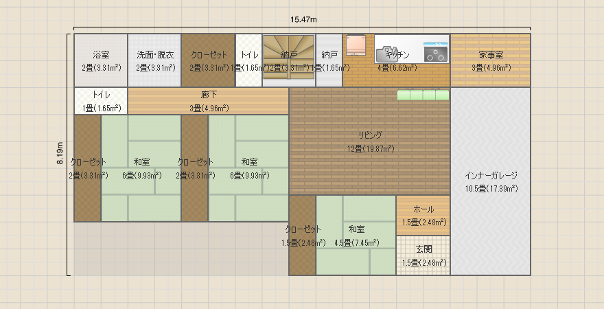 2階4LDK+車庫