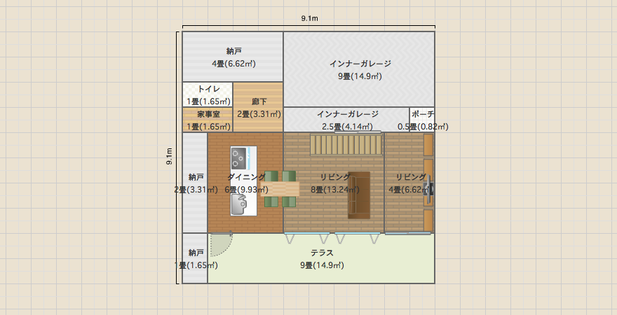 Box house 4x5間+G