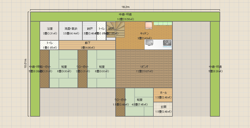 2階 4LDK +インナーガレージ 簡単 右前