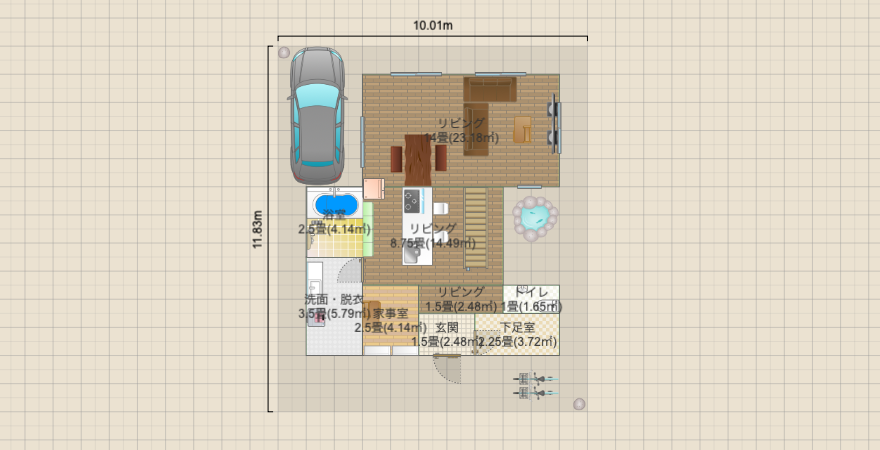 光の差し込む間取り