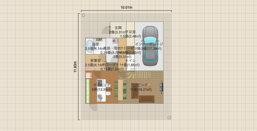 光の差し込む間取り