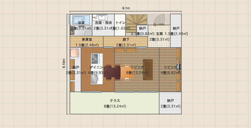 Box house 3.5x5間 (Ch3.75J+0.75)