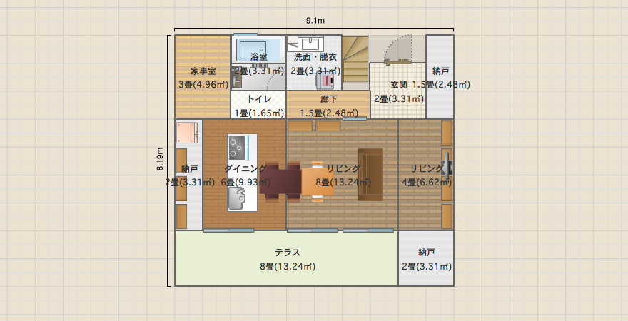 Box house 3.5x5間 (Ch3.75J+0.75) 削除