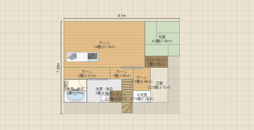 現行間取り(2階変更)