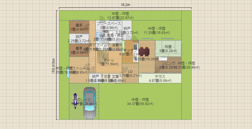 鳥と暮らす2階建て