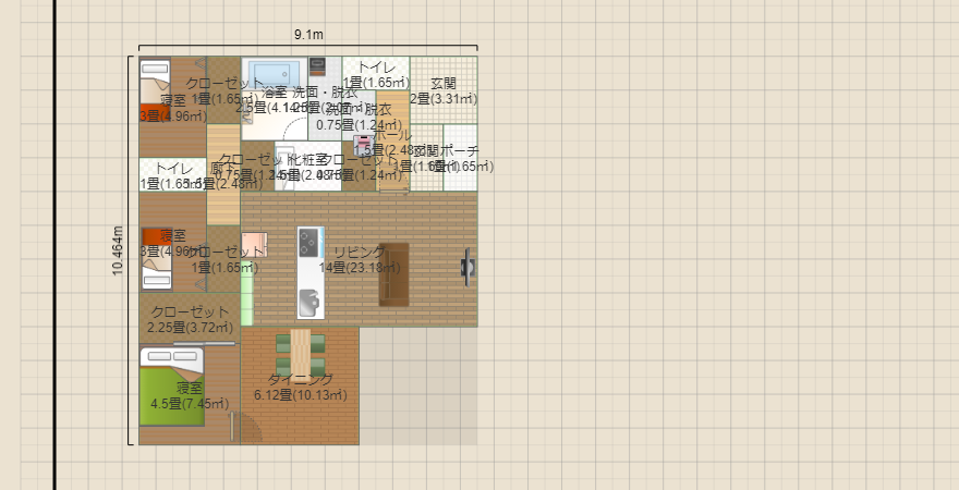 狭小平屋　26坪　ロフト付き