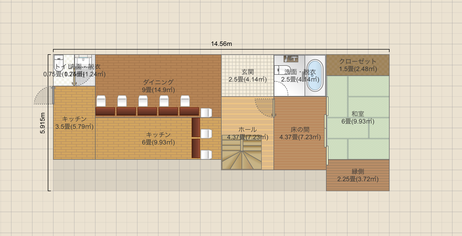 森の2階建て 露天風呂付き