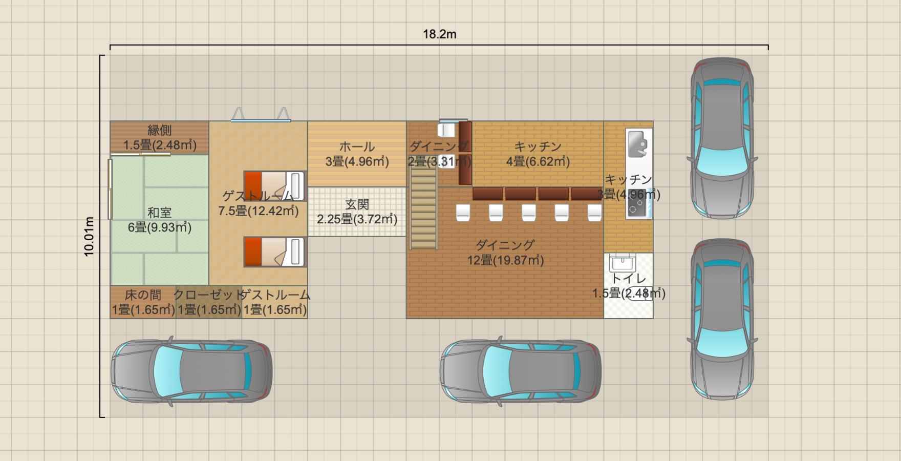森の2階建て 露天風呂付き