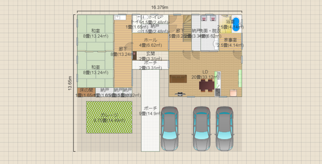 力 平屋 ③
