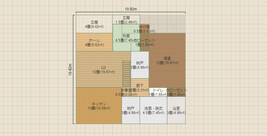 南キッチン2階53坪