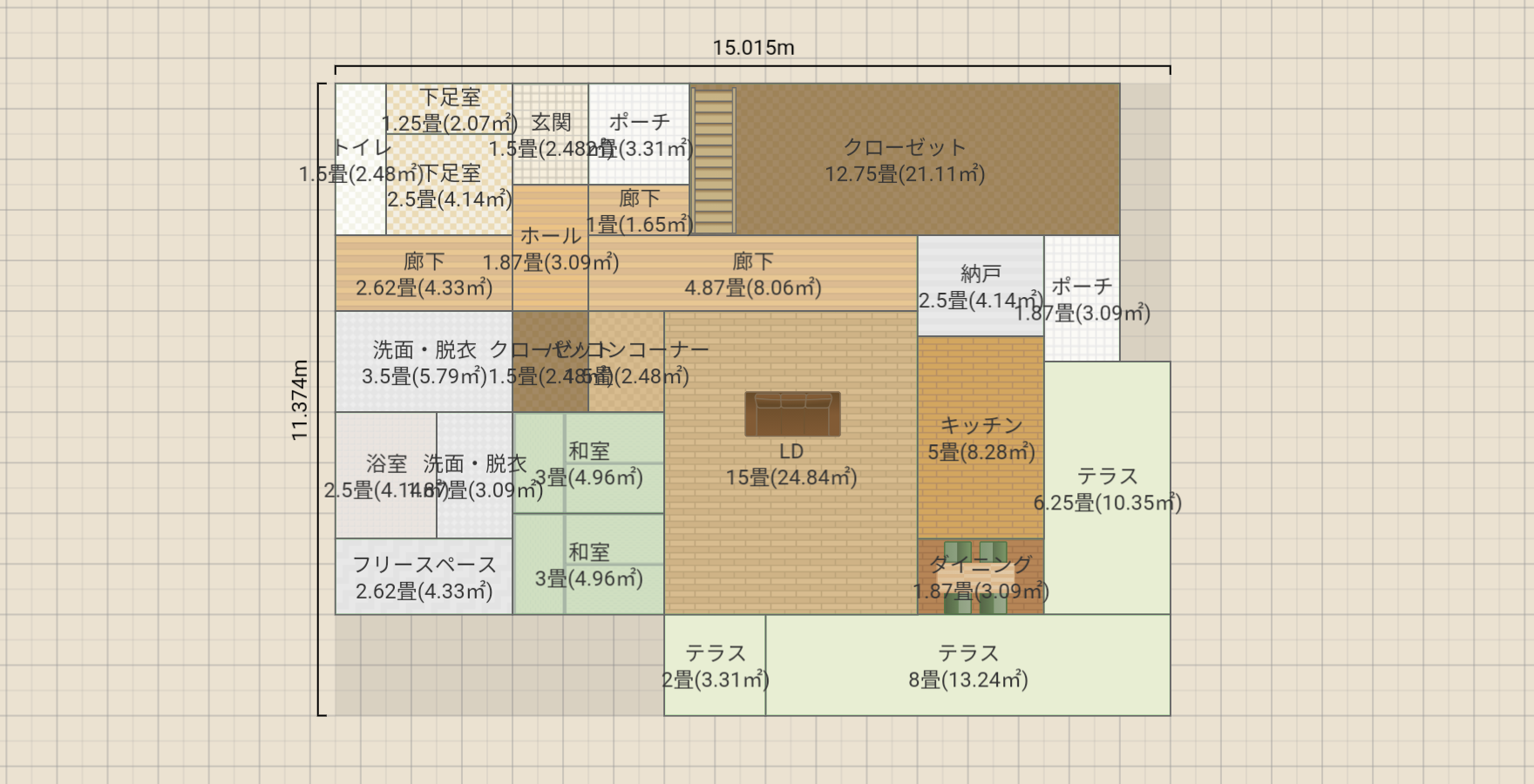 収納たっぷりヌックのあるお家