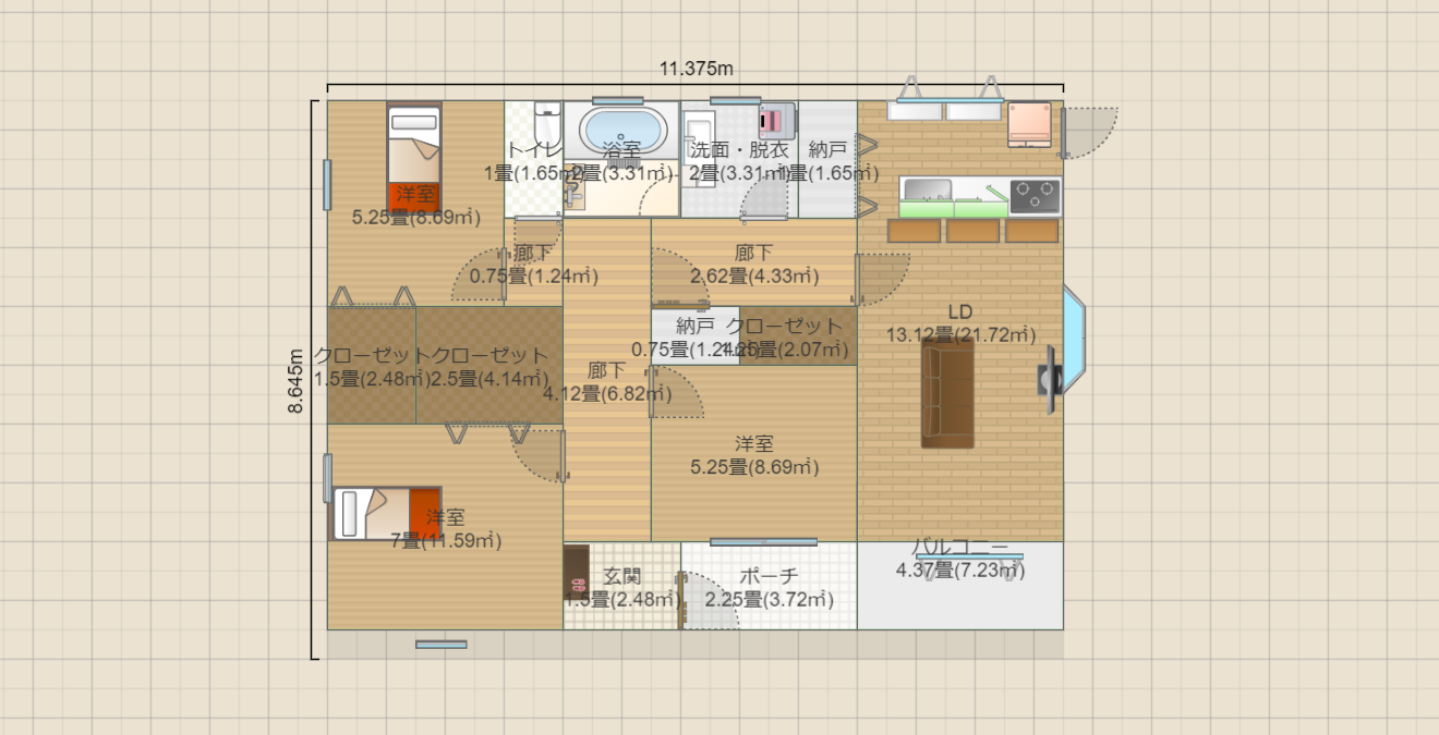 平屋　3LDK　１