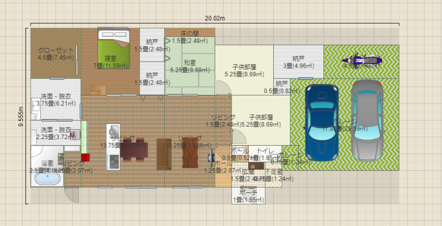 平屋間取り案2