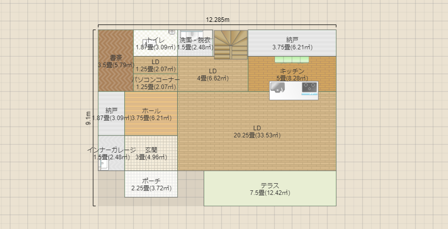 1FLDK30畳超え