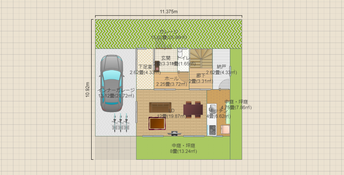 プラン4【子供部屋X1+洋室】庭有