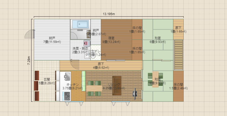 案12　平屋4LDK 28.8坪