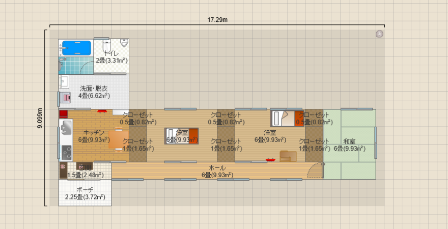 シンプルな間取り