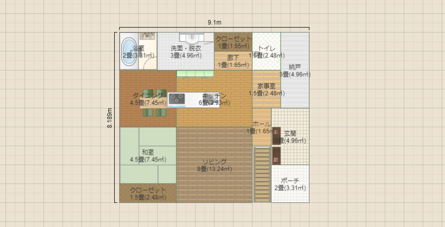 平屋　ロフト　２5坪　