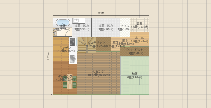 北西向き横ひろ２