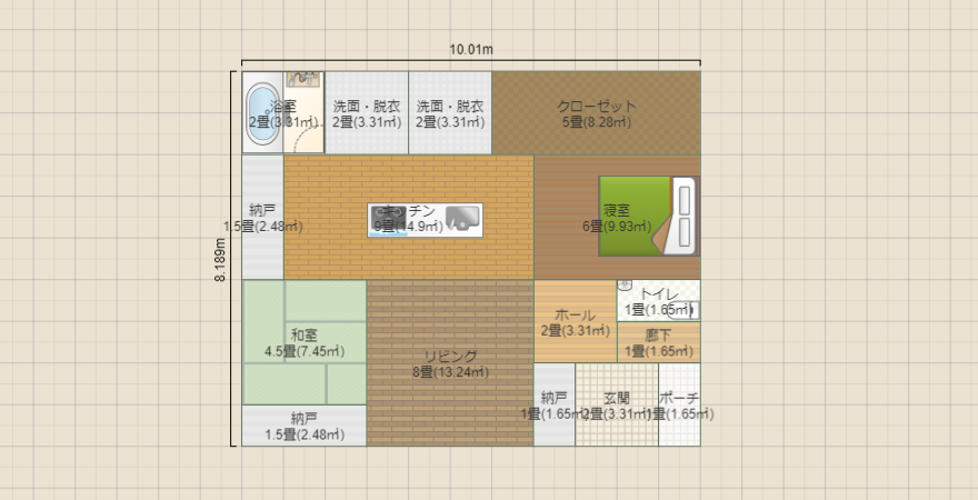 平屋　25坪（9×11）