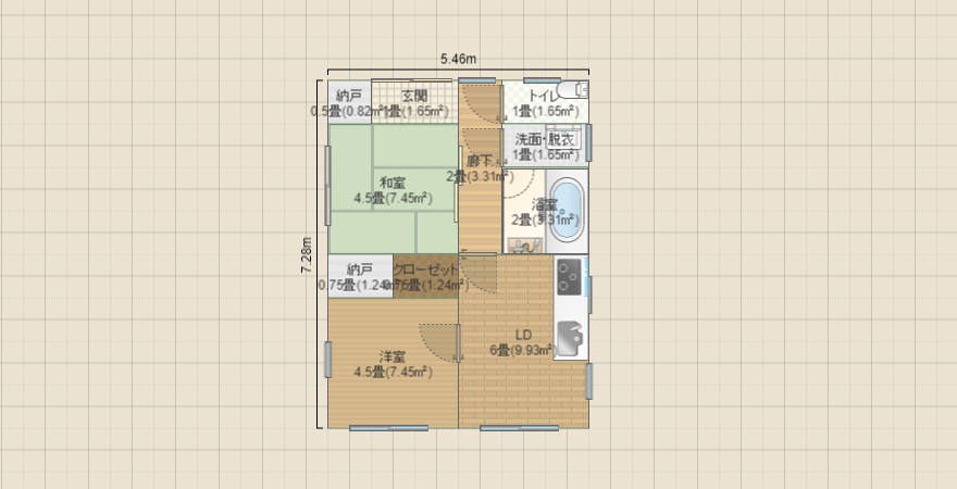 2LDK-1F12坪39.74m2