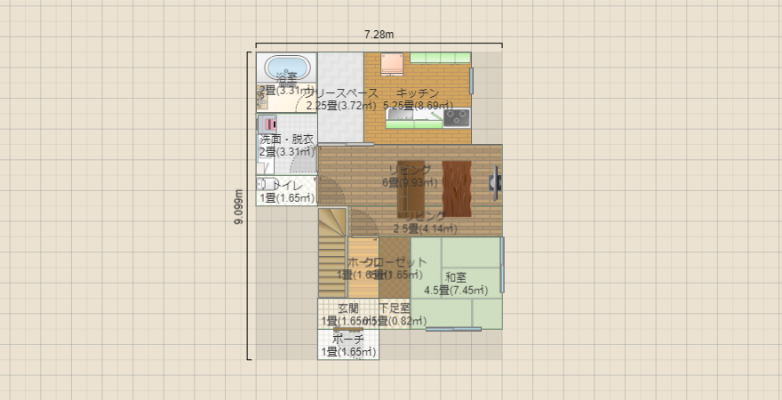 ４LK30坪以内　収納多め　ダイニングテーブルいらない