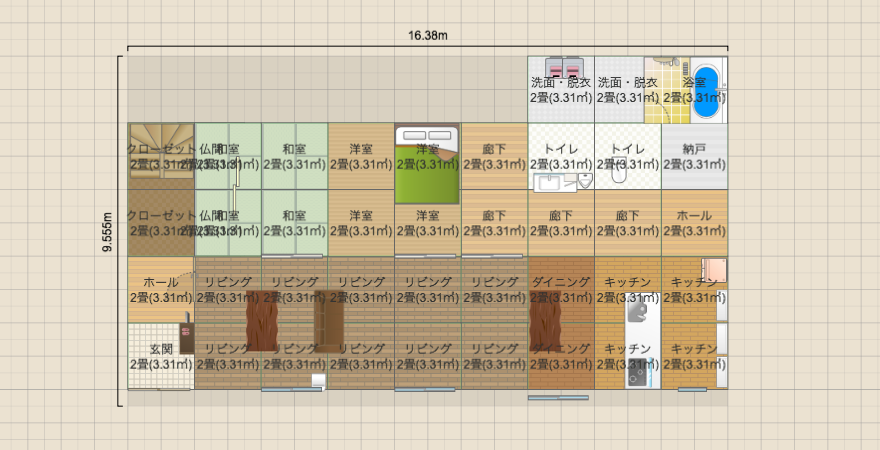 間取り１　和風モダン