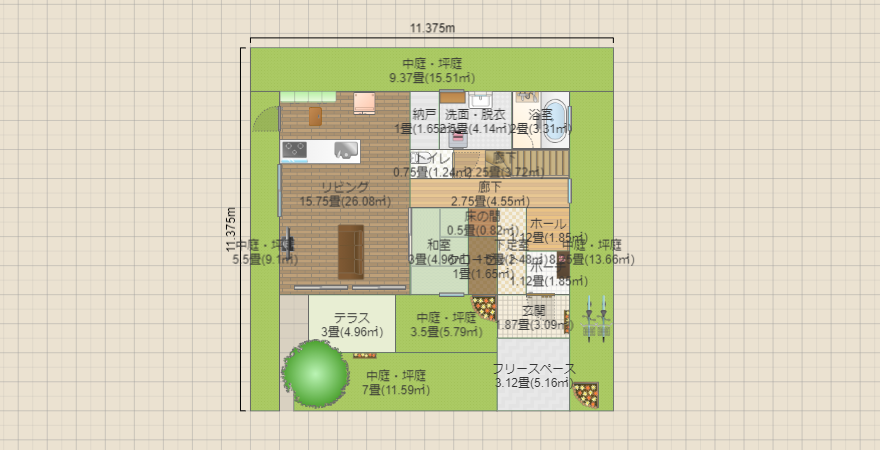 戸建て　2階建て　案1