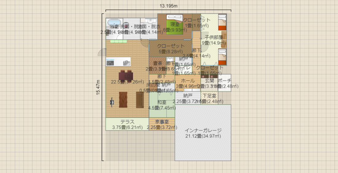 候補12（和室前に廊下風サンルーム）