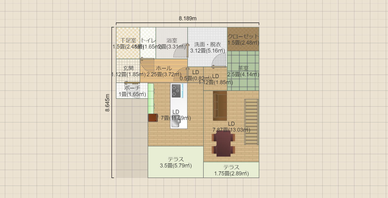 南玄関⑥（延べ床29.47㎡）