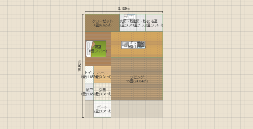 ①平屋　31坪