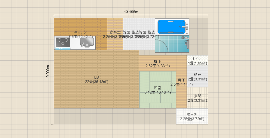 C区画　2階建て