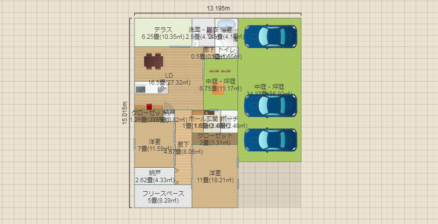 中庭が欲しい（29.6坪 平屋）