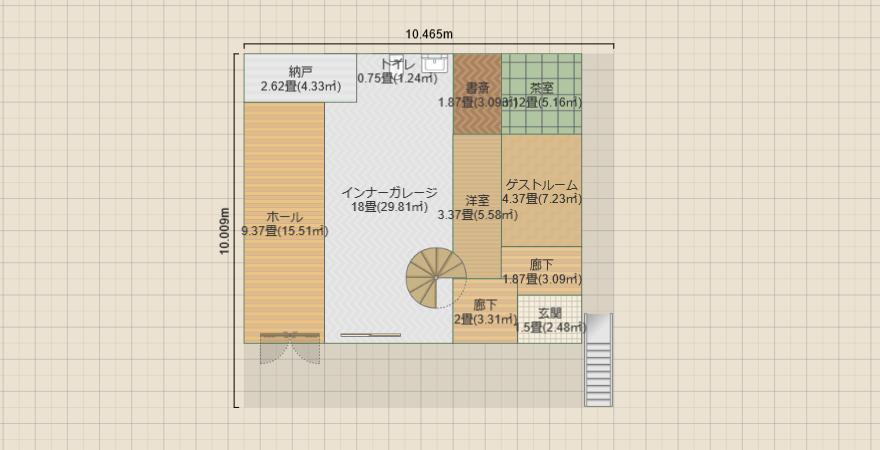 S西5　インナーガレージ仕事場