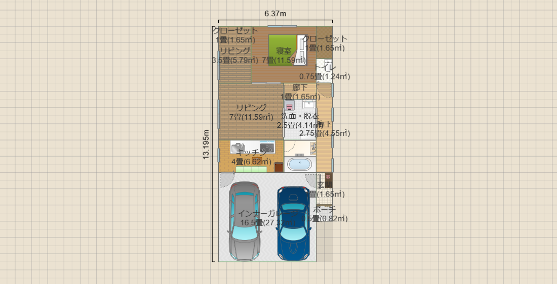 平屋ガレージハウス南玄関3