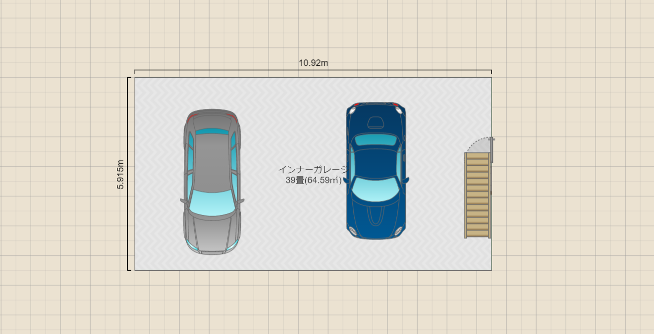 インナーガレージ　3階建て