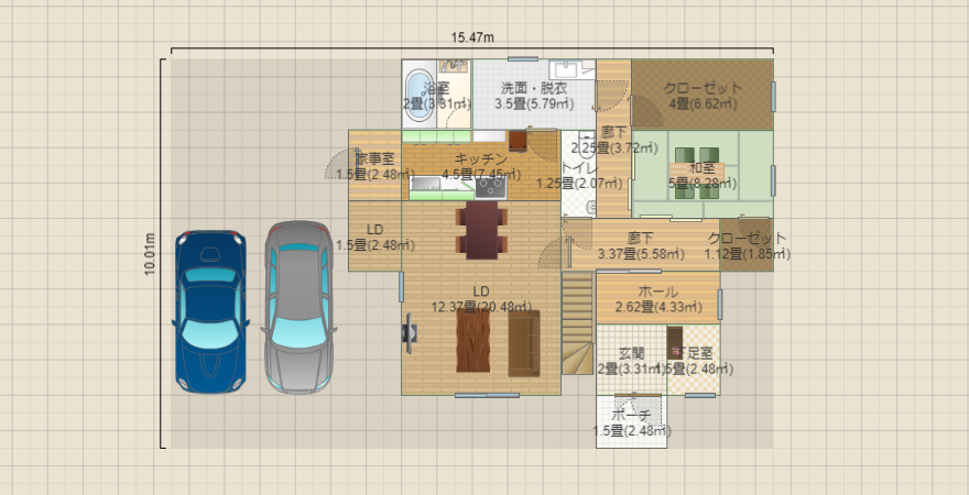 2階建て南入り口