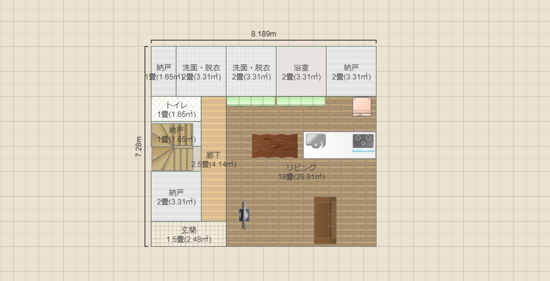 4.5間×4間　案3