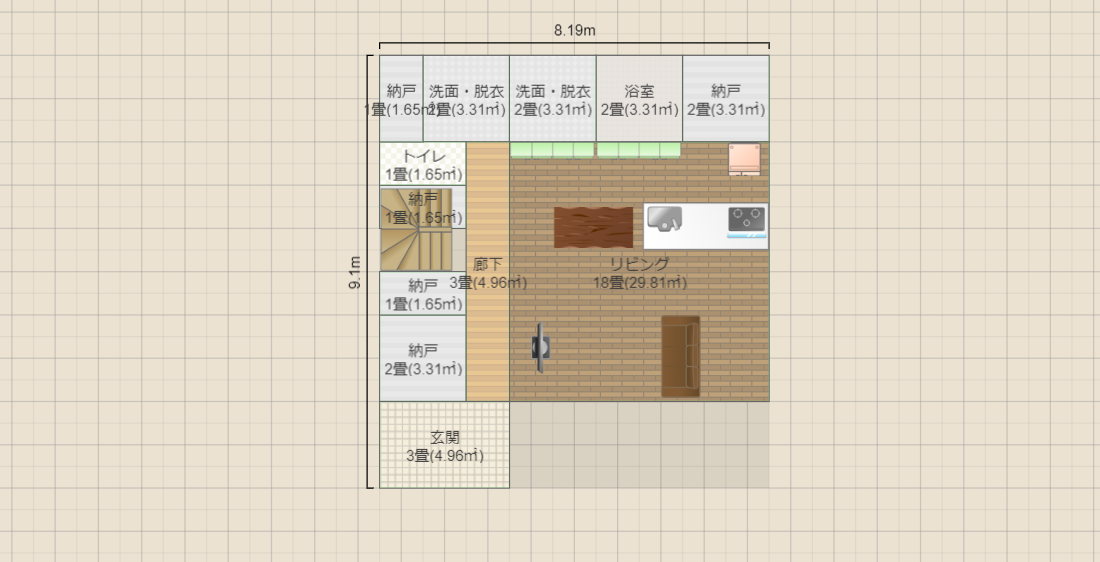 4.5間×4間　案4