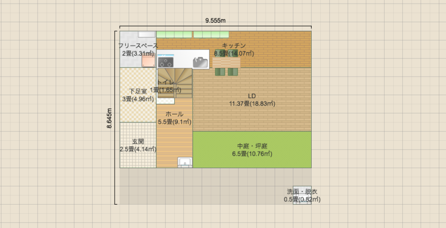 土地30坪間取り