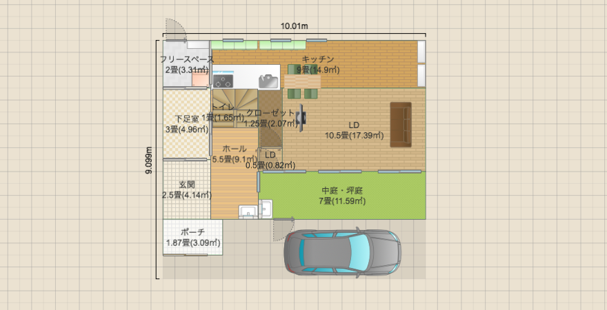 土地30坪間取り