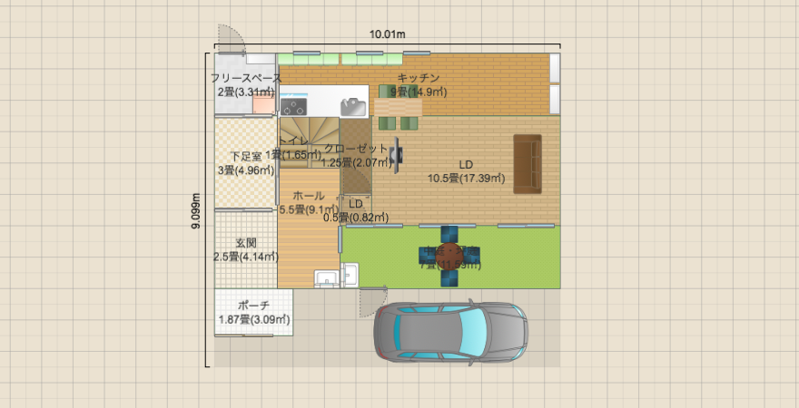 土地30坪間取り